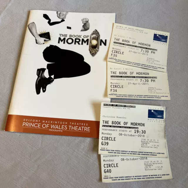 The Book Of Mormon 2015 Programme Prince Of Wales Theatre London West End