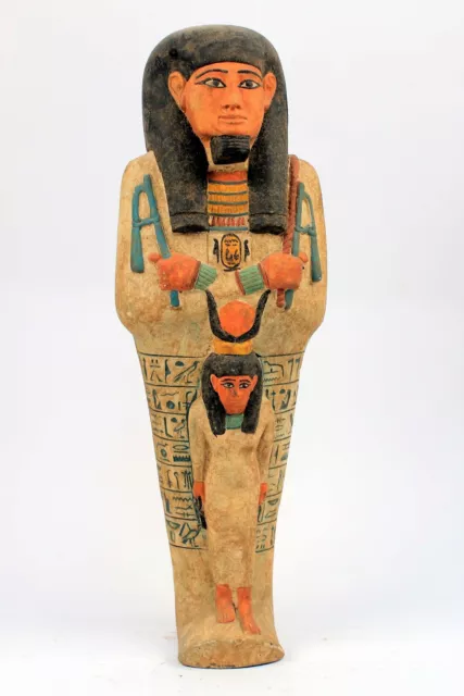 Ancient Egyptian Goddess Hathor statue with it's Coffin. Hathor Goddess Ushabti.