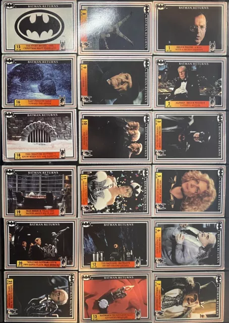 Batman Returns Movie Trading Cards/Collectors Cards 1992