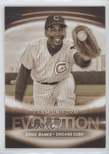 2019 Topps Evolution Of Team Logos/Uniforms Kris Bryant Ernie Banks #EO-10 HOF