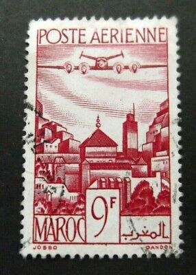 French Morocco-1947-9f Moulay Idriss Air stamp-Used