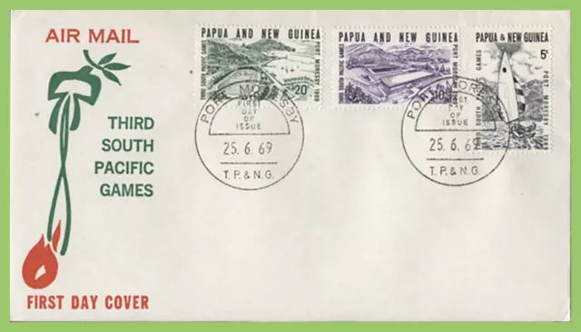 Papua & New Guinea 1969 South Pacific Games set First Day Cover
