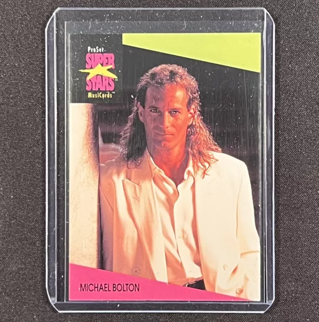 MICHAEL BOLTON 1991 Pro Set Super Stars MusiCards Music Trading Card #34 PSA