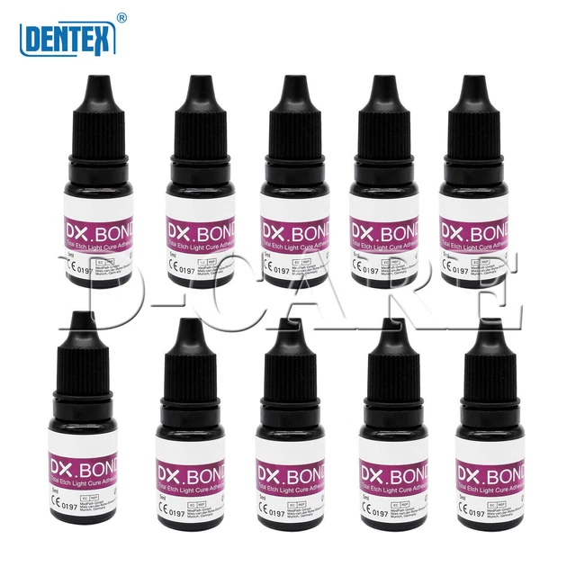 10 Bottles DX.BOND V Dental Bonding Etch Light Cure Resin Adhesive 5ml Dentex DC