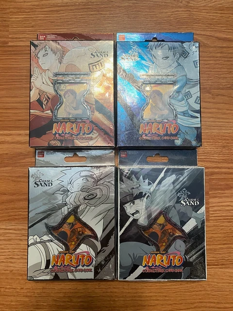 Naruto Curse Of The Sand CCG set of (4) Theme Starter Set Card Game NEW