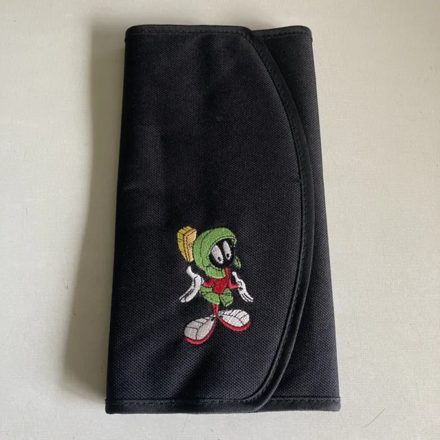 Vintage 1995 Marvin The Martian Looney Tunes Toiletry Bag Travel Case Black