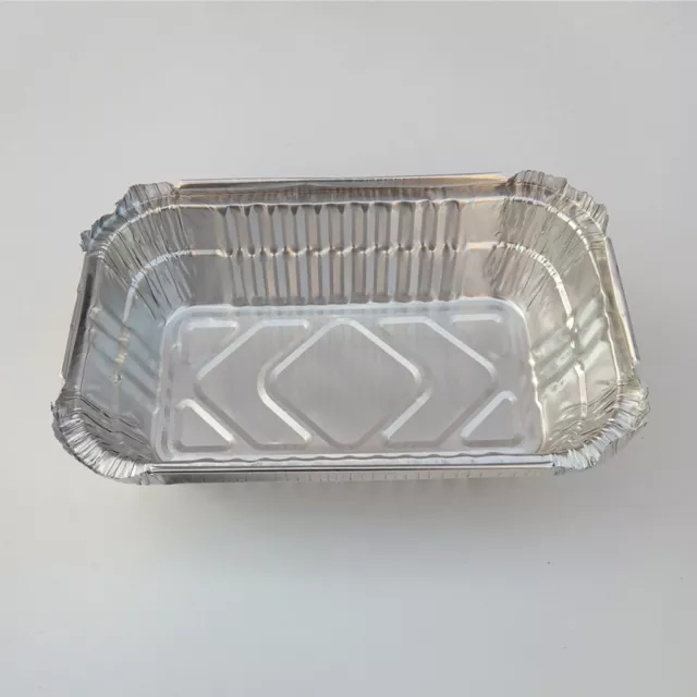 Set of 20 Aluminum Foil Grill Drip Pans for BBQ Cooking 700ml 2