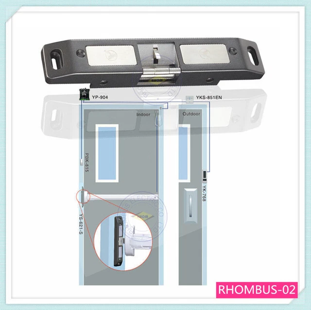 Lock For Push Panic Electric Strike Bar Exit Device Emergency Door + Lock Status