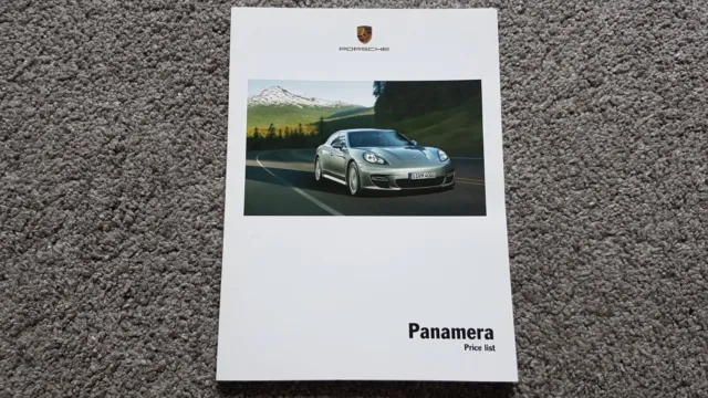 Porsche Panamera Price List Sales Brochure May 2009