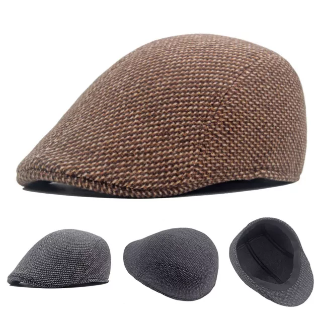 Western Style Peaked Caps Flat Cap Newsboy Hat Berets Autumn Winter Men Advanced