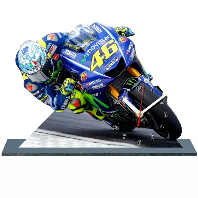 Valentino Rossi Moto Gp Yamaha En Horloge Sur Socle, 11