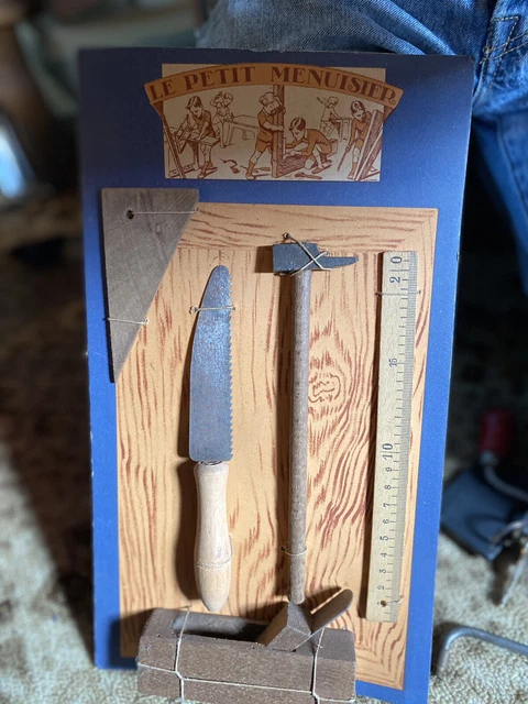 Jouets Loly – Panoplie Le Petit Artisan Années 50 – Outils De Menuisier En Métal Et Bois