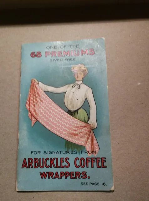 1903 Arbuckles Coffee Wrappers  Premiums Catalog Vintage Advertisement Booklet