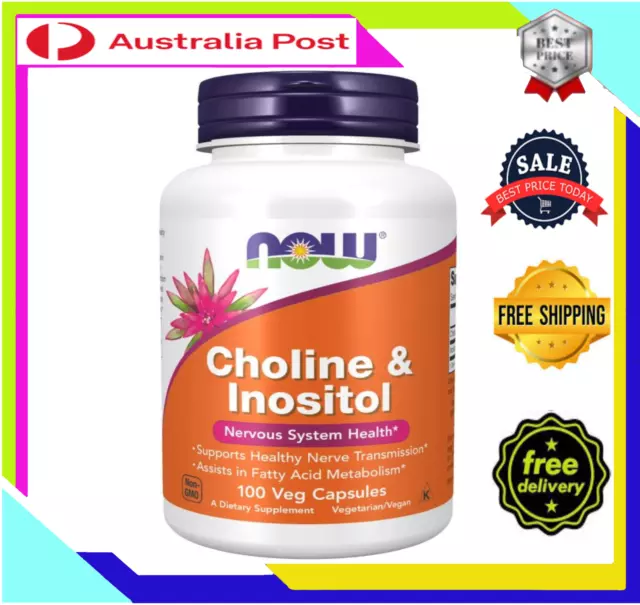 NOW Choline & Inositol 500 Mg,100 Capsules