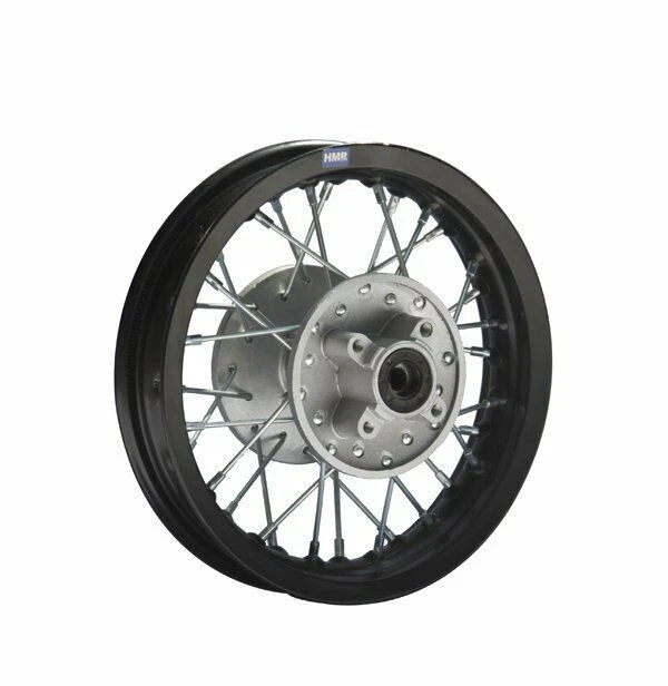 HMParts Pit Bike Dirt Bike Cross Cerchio Alluminio Anodizzato 10 Posteriore Nero