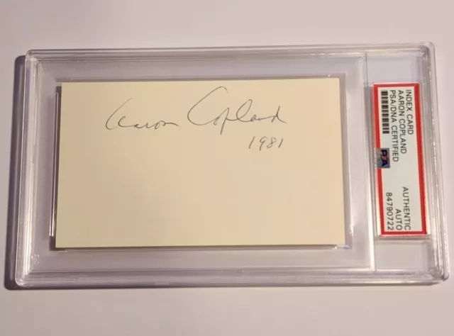 Aaron Copland Signed PSA DNA Autograph Classical Composer Auto Cut 4