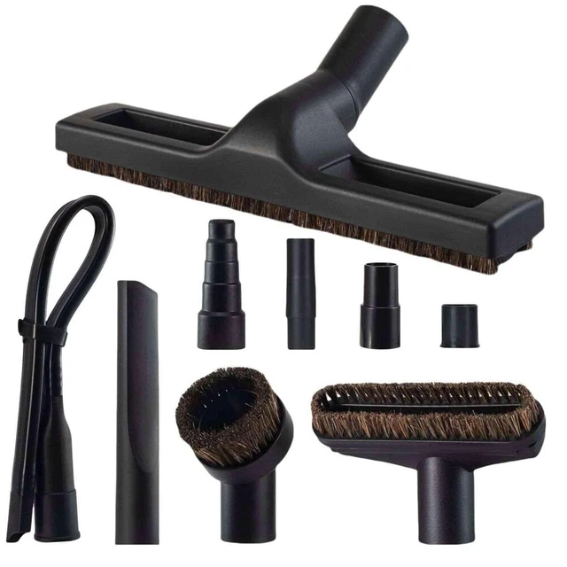 Kit De Nettoyage Intérieur Voiture 7 Pièces HEBEOT - Buse Extra Longue, Tube Extension, Brosses Pour Aspirateur Karcher - 9