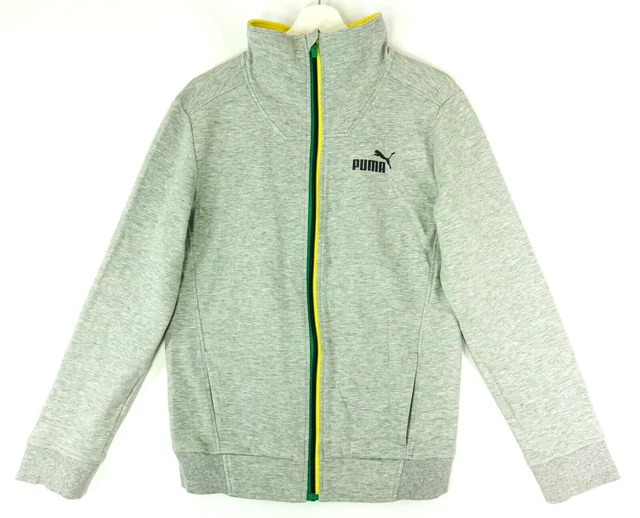 Puma Full Zip Sweater Track Jacket Cotton Blend Boys Size XL 18-20 Gray