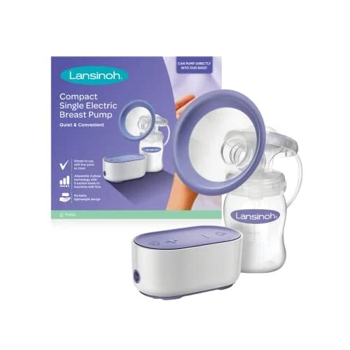 Lansinoh Breast Pump Compact Single Electric Breast Pump Breastfeeding Milk