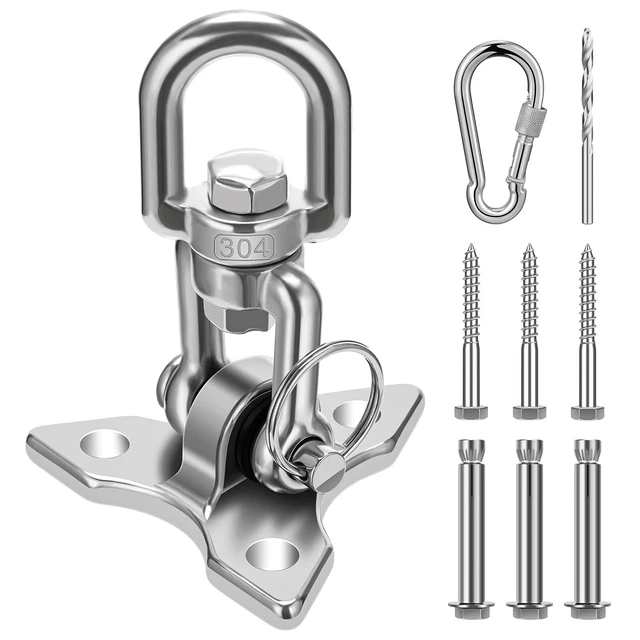 Yyiwhmy Deckenhaken 304 Edelstahl | 680kg Tragkraft Für Hängesessel & Schaukeln | Mit Silent Lager