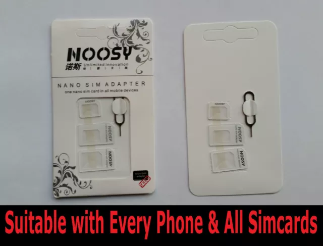Sim Card Adapter Converter Nano Micro Mini Sim Card Adapter for iPhone Samsung