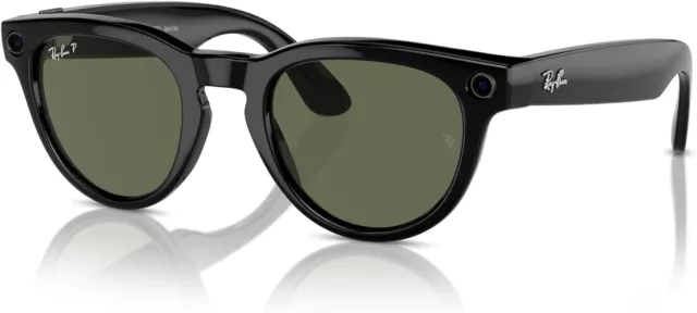Ray-Ban Meta Headliner Smart Glasses L Shiny Black G15 Green Polarized * 2024