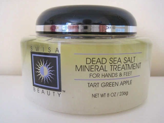 SWISA BEAUTY Dead Sea Salt Mineral Treatment Hands & Feet TART GREEN APPLE 8 Oz
