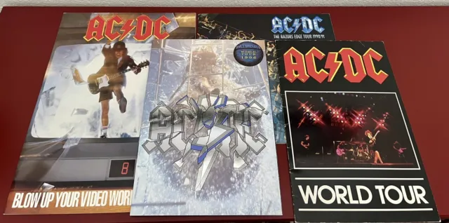 Acdc World Tour  Program Plus Concert Ticket In Vg Condition.