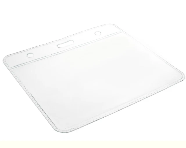 CLEAR ID CARD Badge Pass Holder Pouch Pocket Wallet for Lanyard neck