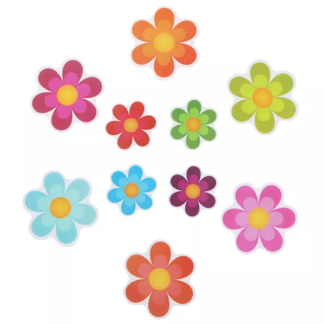 10/20Pc Flower Pads Non-Slip Applique Stickers Treads Mat Bath Tub&Shower,Decals