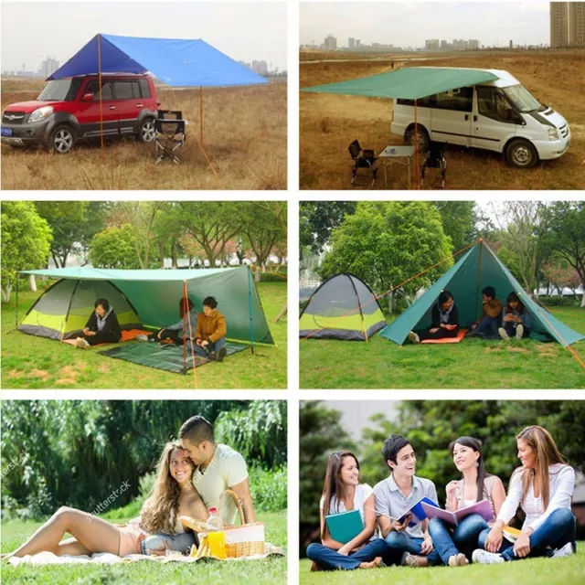 Premium Camping Tent Tarp Awning Sun Shade Rain Shelter Moisture proof Mat