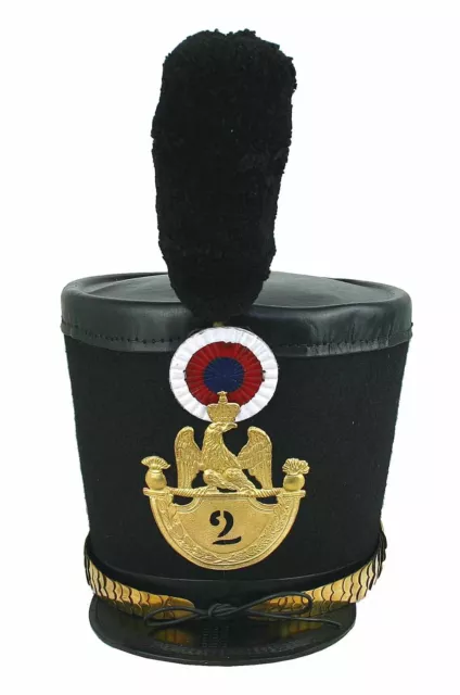 Tschako Offizier Frankreich Waterloo Austerlitz Infanterie Shako Napoleon  L123