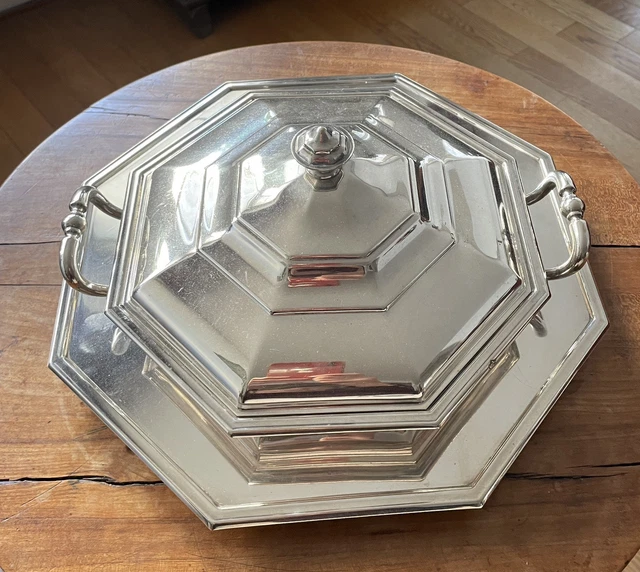 Metallic. Click PLAT + LÉGUMIER métal argenté. FLEURON FRANCE EUR 52,70 - PicClick FR