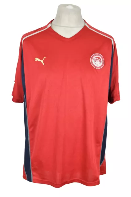 PUMA Olympiakos Home Football T-Shirt size 2XL Mens Red Outerwear Outdoors