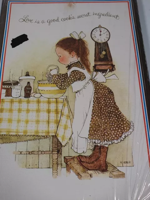 American Greetings Holly Hobbie Plaque 13" Composite Wood Wall Hanging Girl Cook