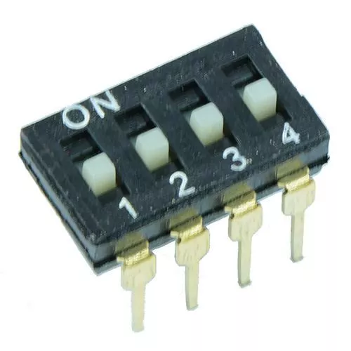 4 Way Low Profile DIL DIP Switch