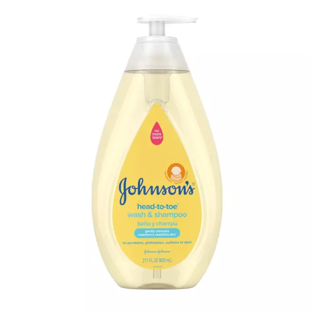 Johnson'S Head-To-Toe Gentle Tear-Free Baby & Newborn Wash & Shampoo, Sulfate-,