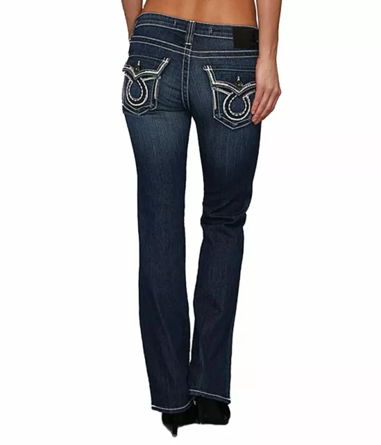 Big Star Jeans Low Rise Remy Flap Pocket Embroidered Bootcut Stretch Women's NWD