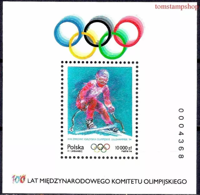 Poland 1994 Lillehammer/Winter Olympic Games Sports Skiing Ski m/s MNH