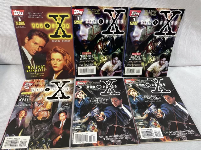 X-Files Comic Digest - Lot of 6 Issues #'s 1 2 3 - 1995-1996 - Topps Comics
