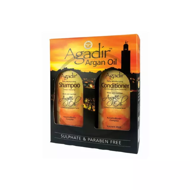 Agadir Argan Oil Daily Moisturizing Shampoo & Conditioner Duo Pack - 366ml | AUS