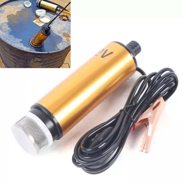 Fit 12V Electric Submersible Water Oil Diesel Fuel Transfer Submersible Pump