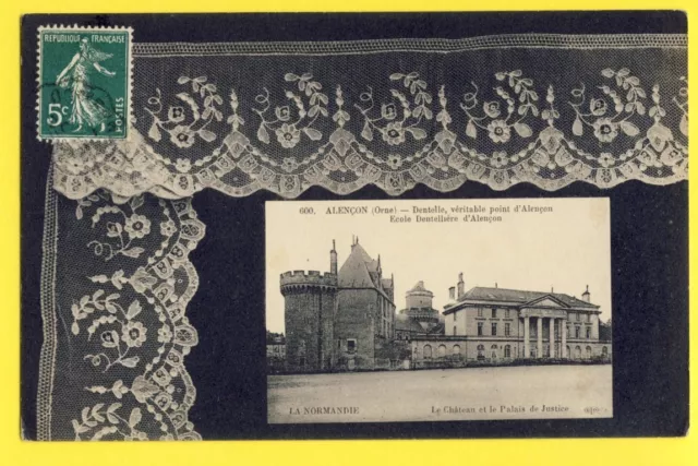 Ecole Dentellière d' ALENÇON NORMANDIE Le Château DENTELLE LACE  SPITZE Kant