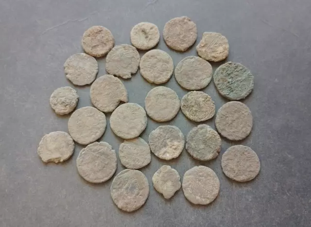 Roman Empire 25 pieces to be cleaned Roman Coins LOT! 17mm-20mm