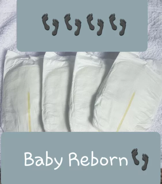 DOLLS Real Nappies fit Reborn dolls,Tiny Tears Zapf Babyborn Luvabella Set of 4