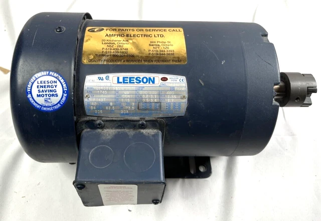 Leeson 1HP 1425RPM 190/380V F143T TEFC 3PH 3.5/1.75A 50Hz - C143T17FB20A