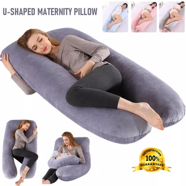 J/U-shape Maternity Pregnancy Pillow Nursing Sleeping For Body Feeding Support