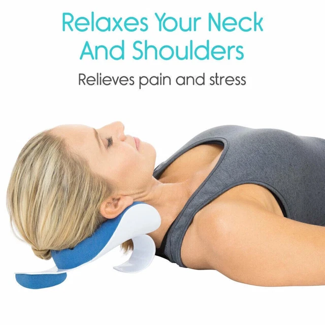 Neck Traction Device Cervical Spine Alignment Support Massage Pillow Relaxer