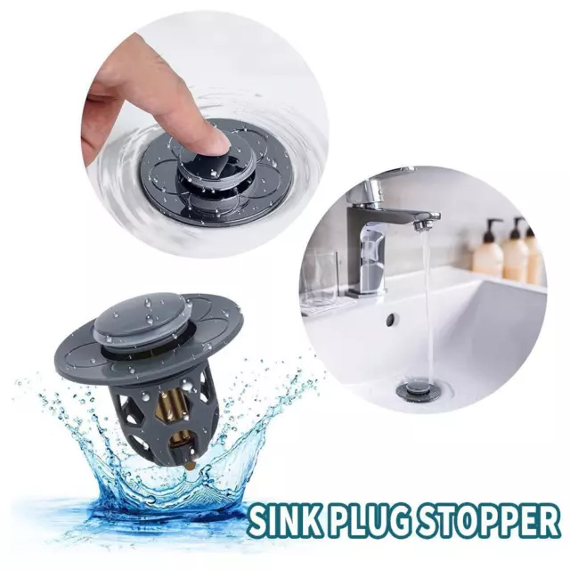 Wash Basin Core Bounce Drain Filter Universal Bathroom Up Stopper Plug Sink M1W2