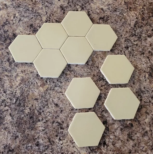 Lot 10 Vintage Tile G.S.C.C. Made in USA Hexagon Hex Beehive Ceramic Tiles Sage